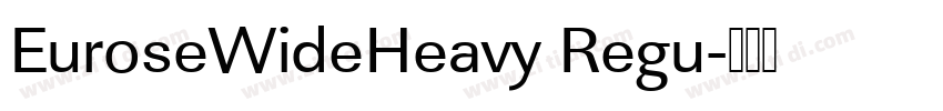 EuroseWideHeavy Regu字体转换